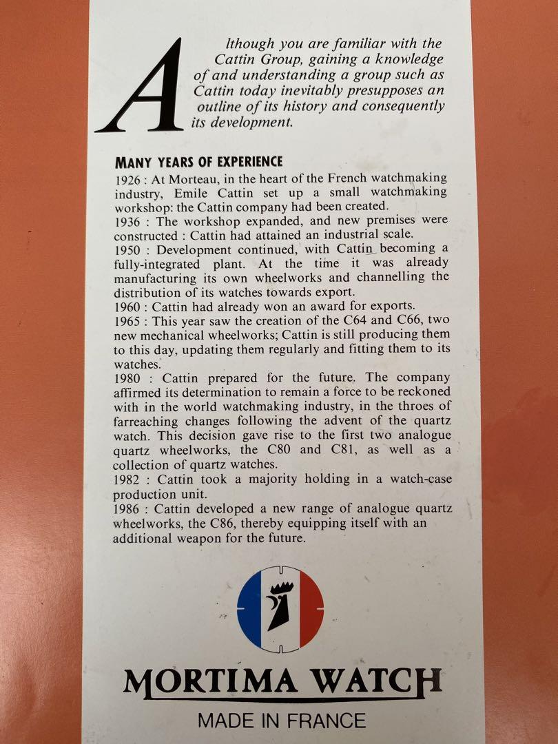 Mortima Pocket Watch French Made