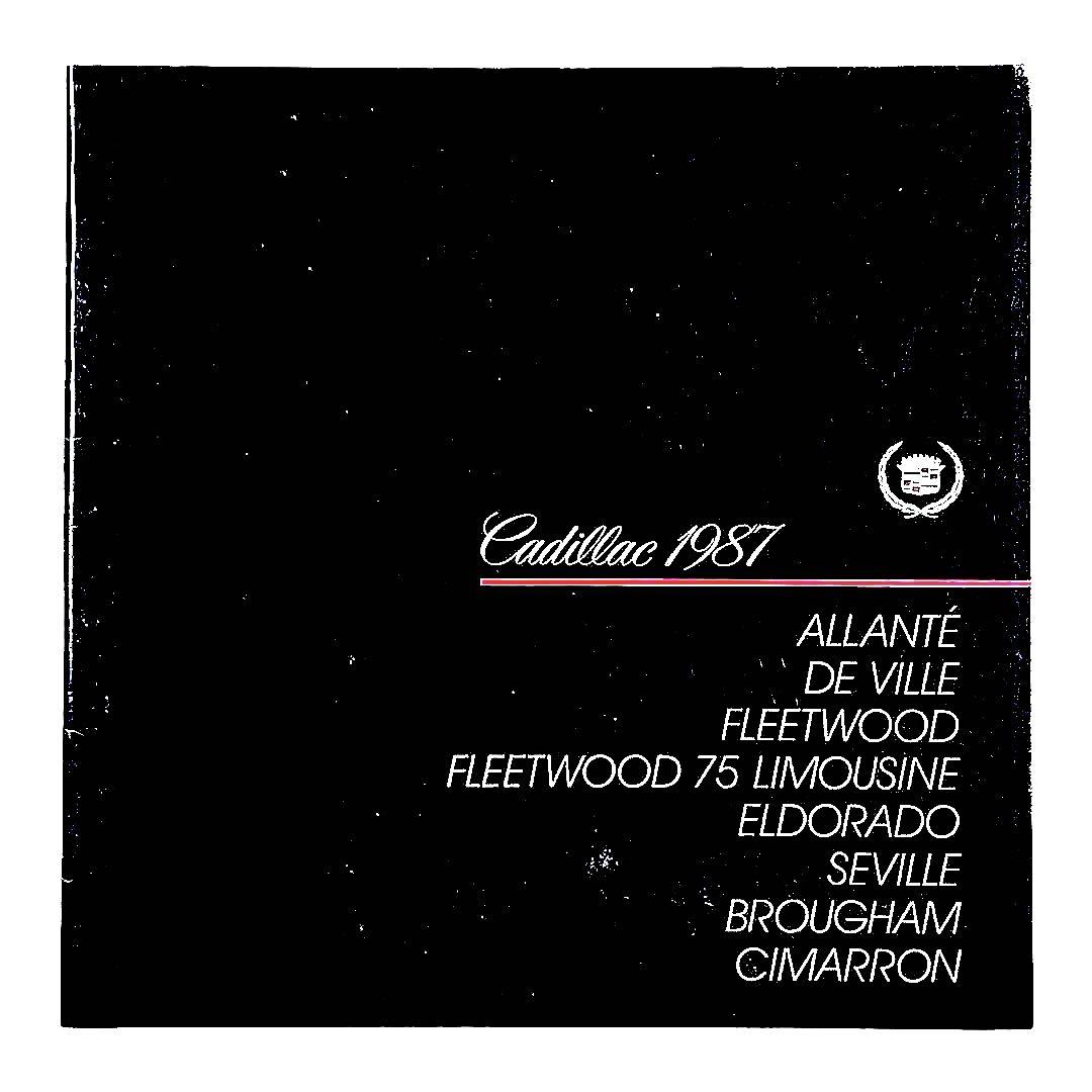 1987 Cadillac Brochure