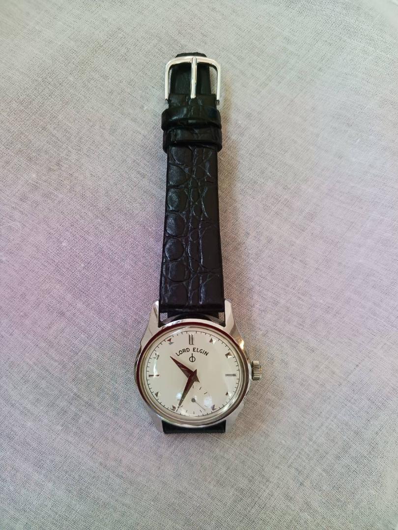 LOAD ELGIN Small Second Silver Color White Dial