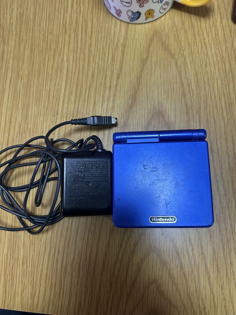 Nintendo Game Boy Advance SP Blue Console and AC Adapter