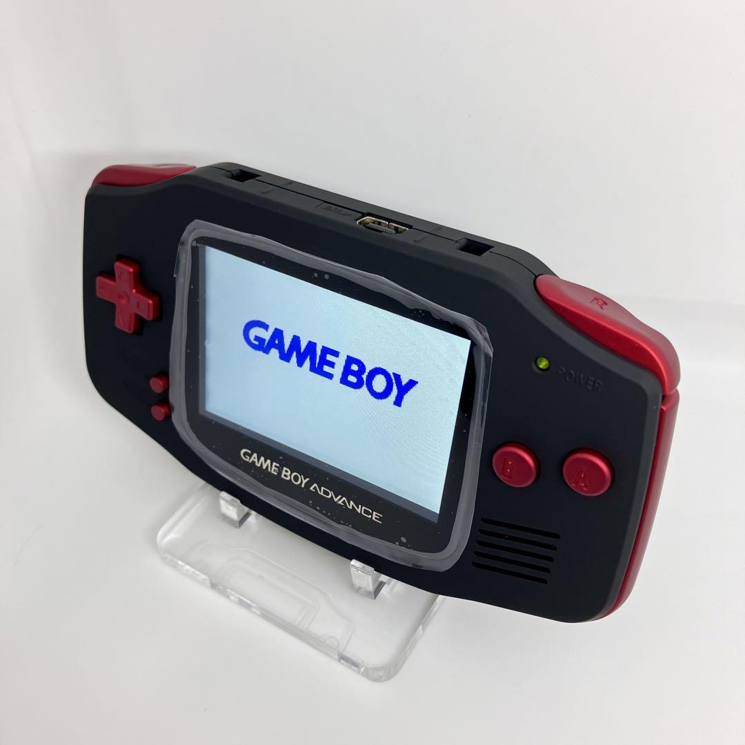 Game Boy Advance Console IPS LCD Matt Black × Scarlet Red