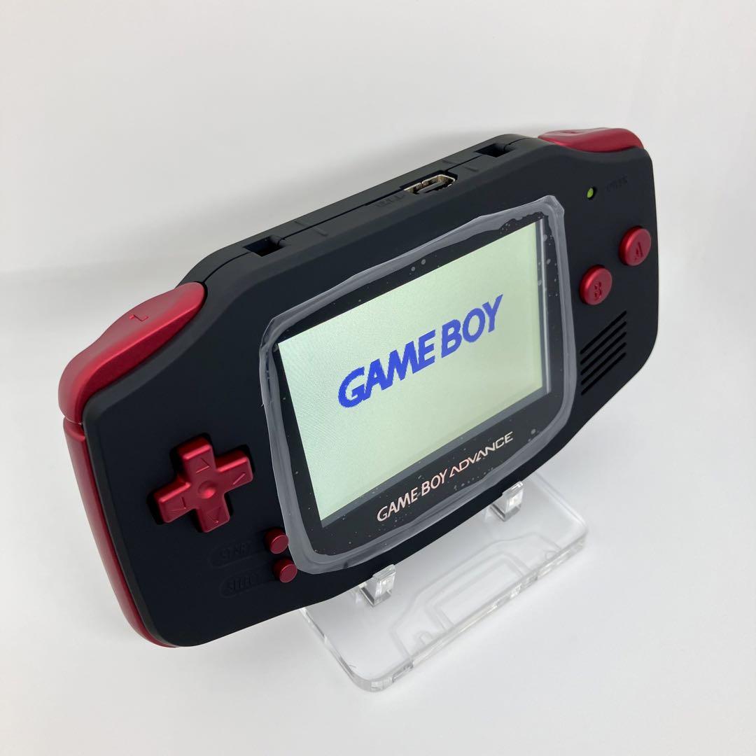 Game Boy Advance Console IPS LCD Matt Black × Scarlet Red