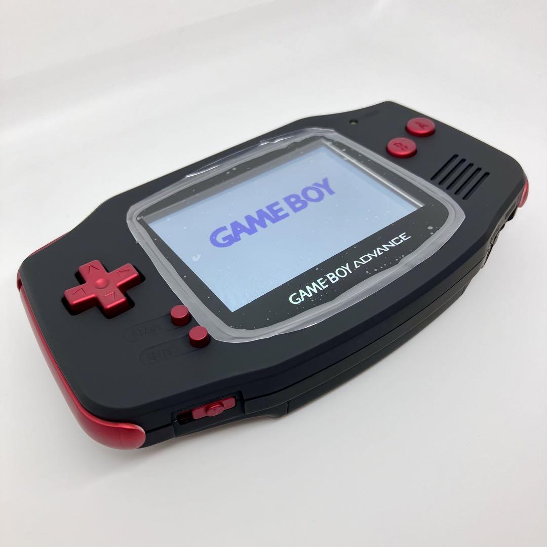 Game Boy Advance Console IPS LCD Matt Black × Scarlet Red