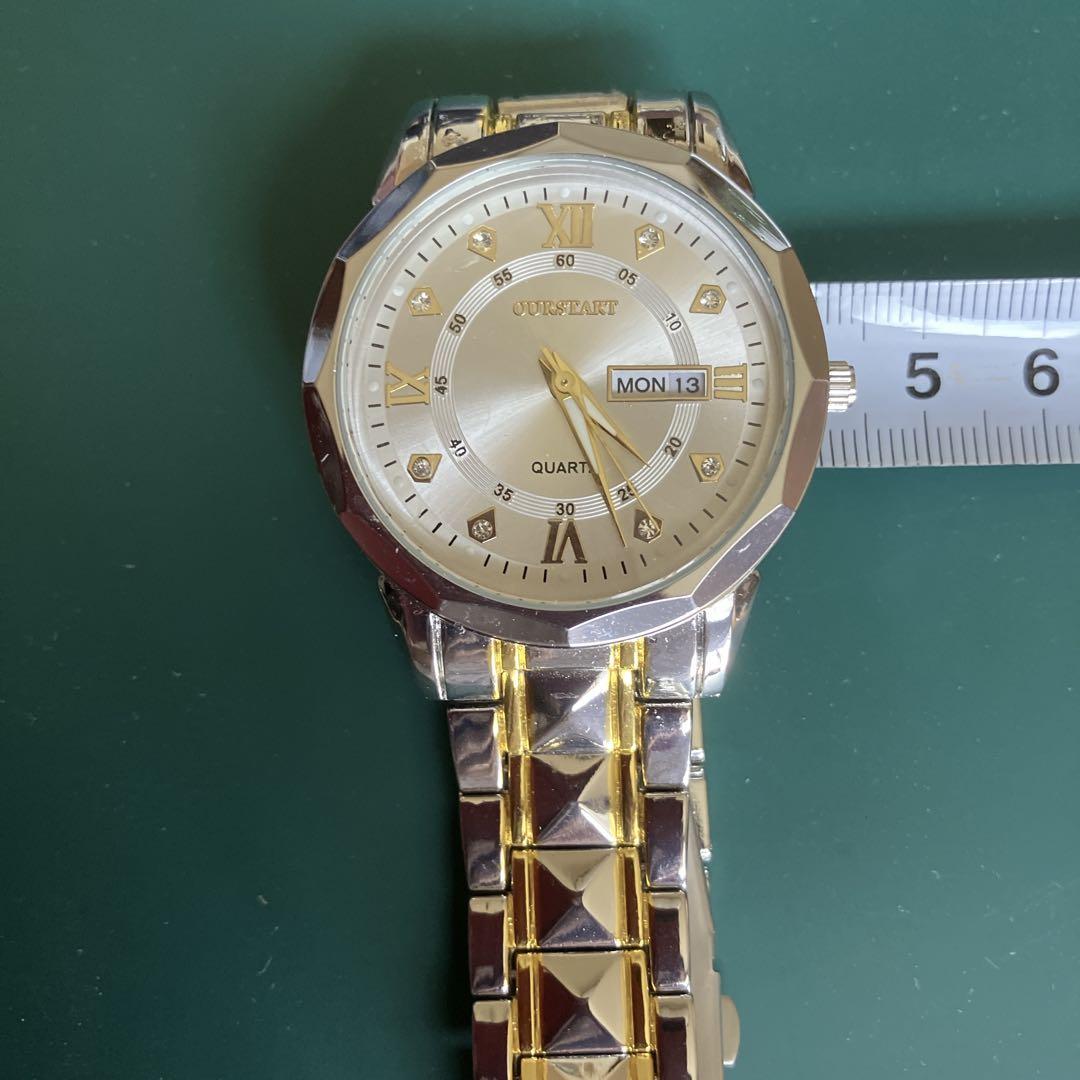 New Unworn OURSTART Quartz Silver/Gold Watch