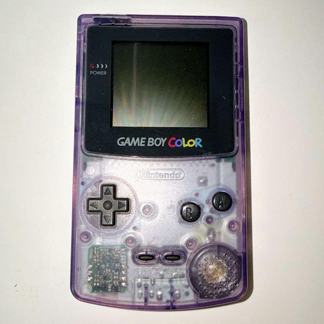 Beautiful condition Nintendo Game Boy Color Clear Purple IPS liquid crystal custom
