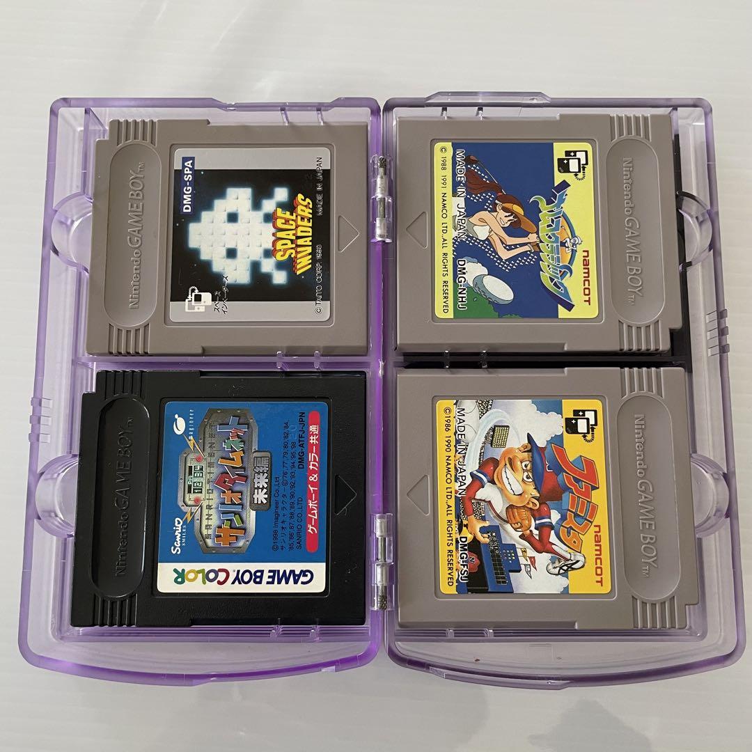 Genuine Rare Game Boy Clear Purple Case + 4 Games Set