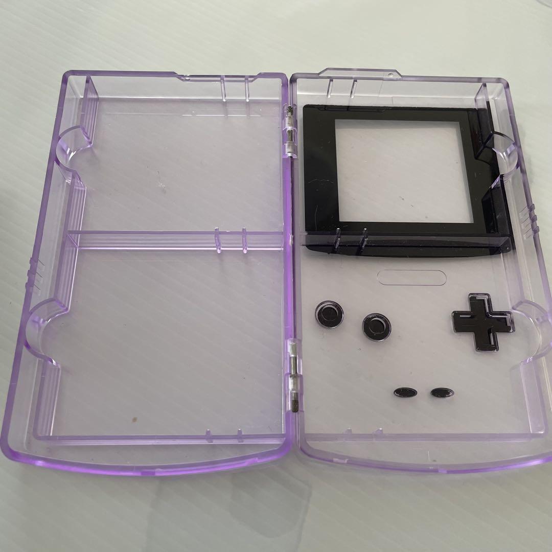 Genuine Rare Game Boy Clear Purple Case + 4 Games Set