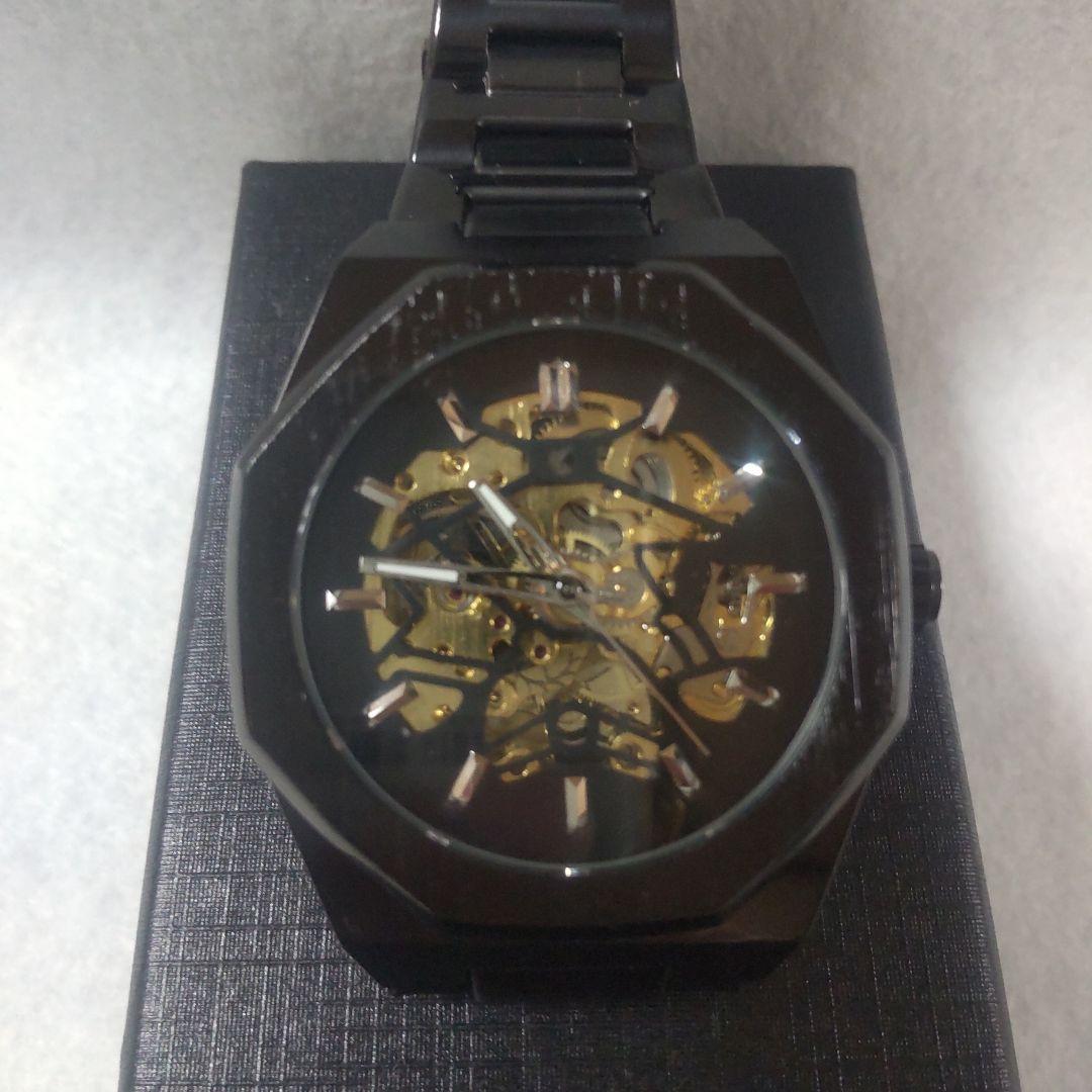 Men's Mechanical Winding Water-Resistant Skeleton Watch