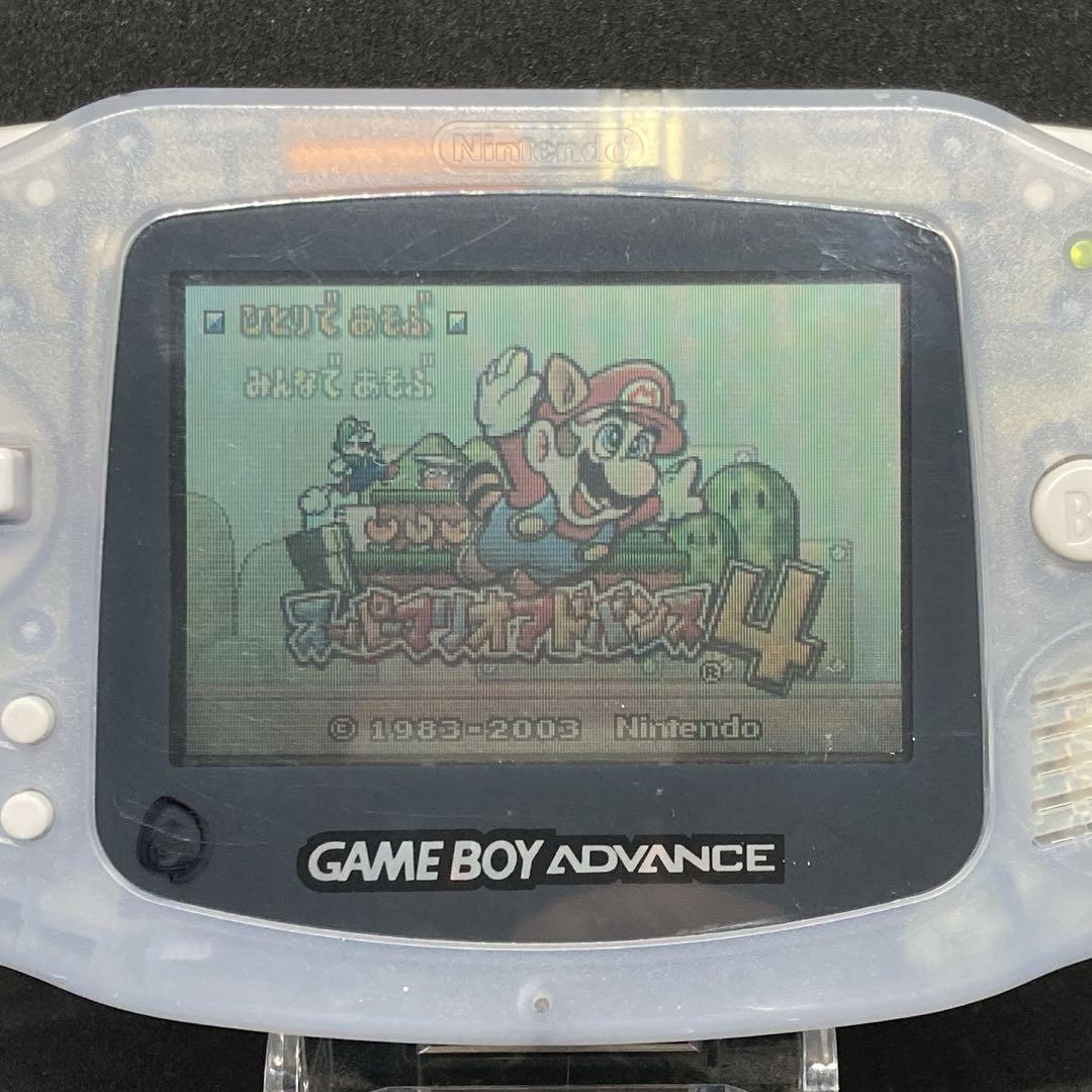GBA IPS LCD: Clear Purple & AC Adapter & AAA Battery Type Battery
