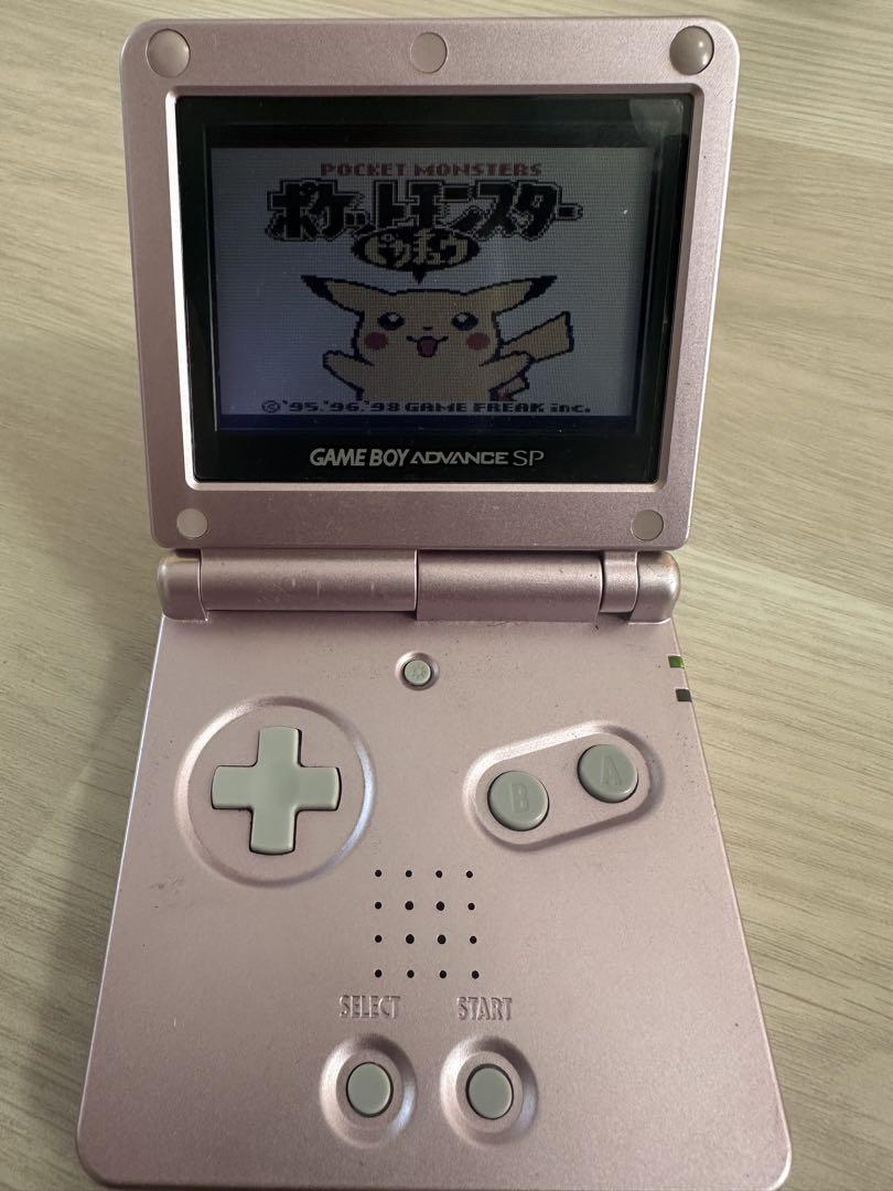 Game Boy Advance SP Pearl Pink Set with Charger and Bonus