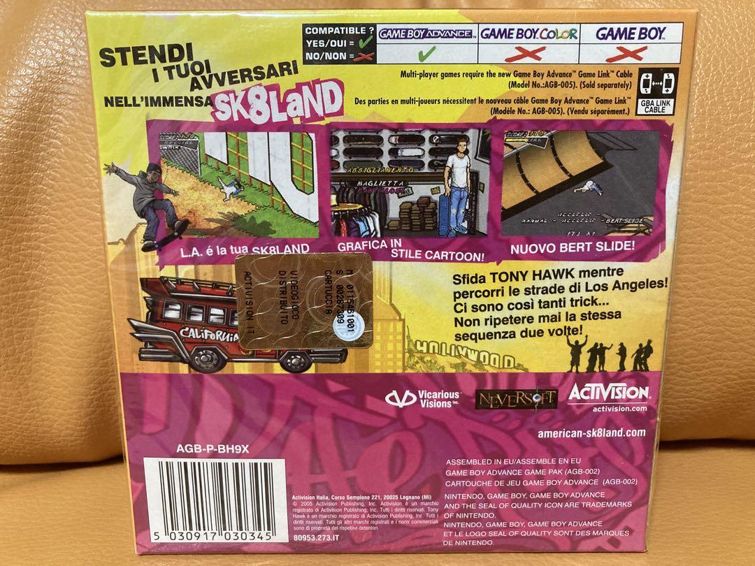New TONY HAWK'S AMERICAN'S SK8LAND GBA