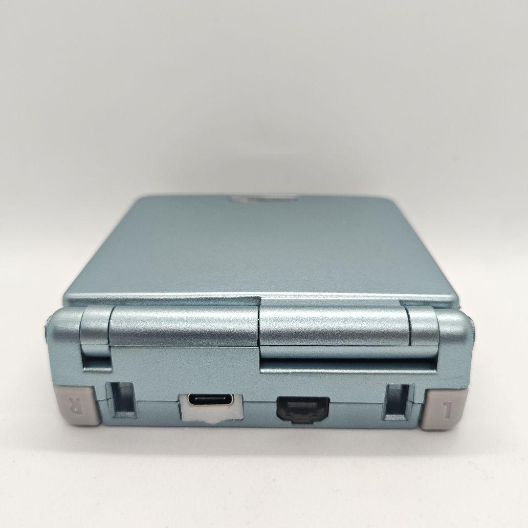 Game Boy Advance SP Pearl Blue IPS, New Shell Type C