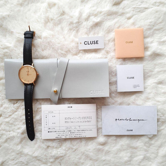 "High-quality" CLUSE Cluse Ladies Watch 33 Champagne Belt Black