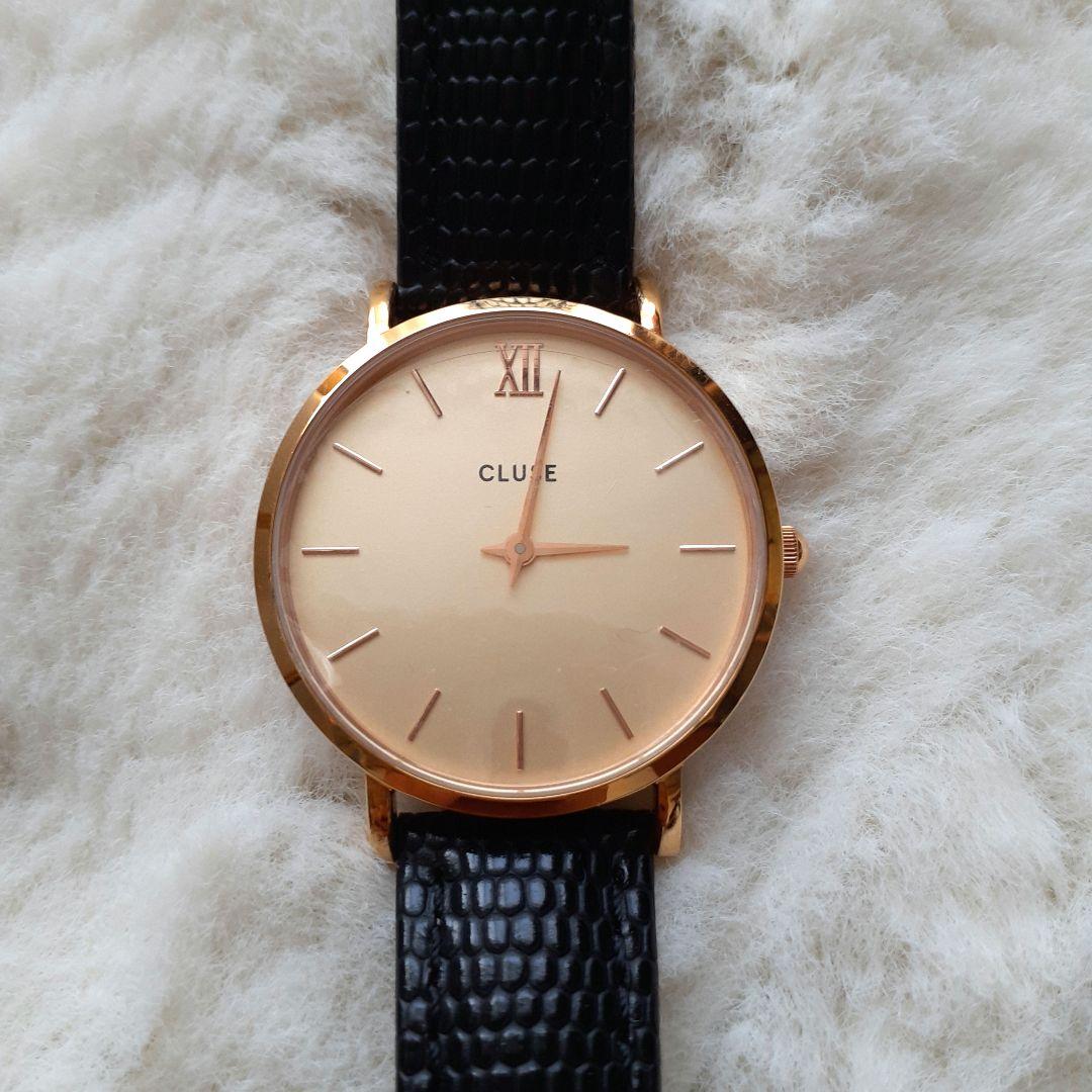 "High-quality" CLUSE Cluse Ladies Watch 33 Champagne Belt Black