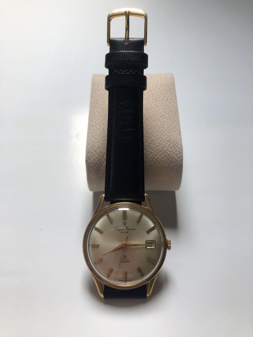 Medalion Red Mechanism Running Product Royal Prince Deluxe 25 Jewels Rare Dial