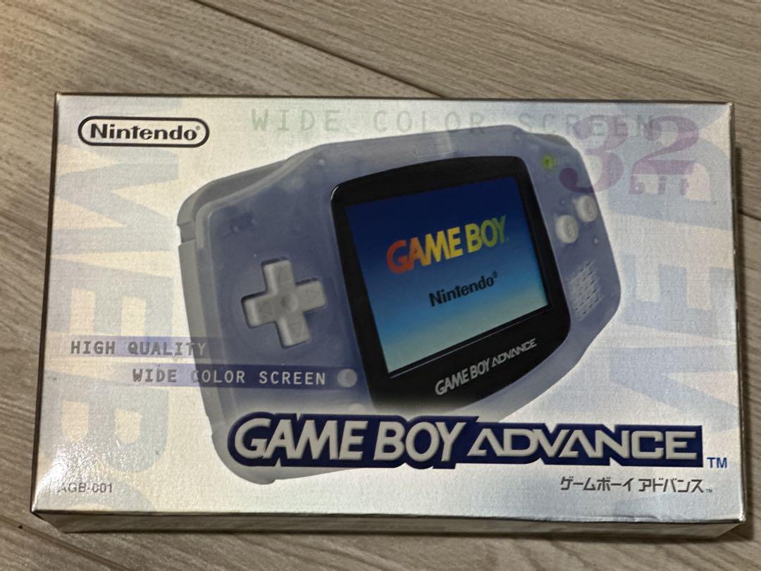 Game Boy Advance Console Milky Blue Set with Communication Cable