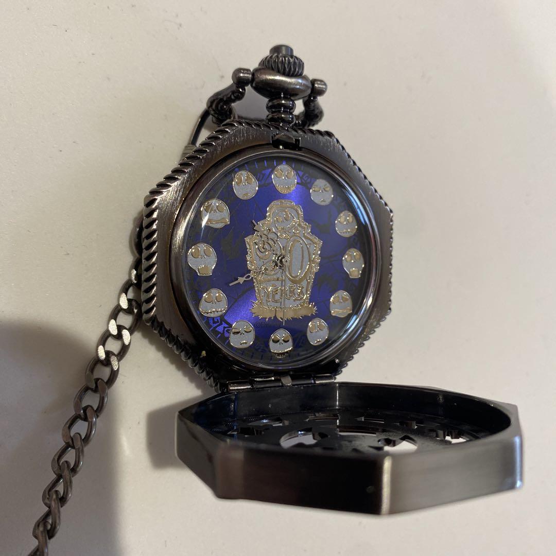 New Unworn Pocket Watch Nightmare Before Christmas High-Quality Line Stone Eight-Sided Relief Watch 20th Anniversary