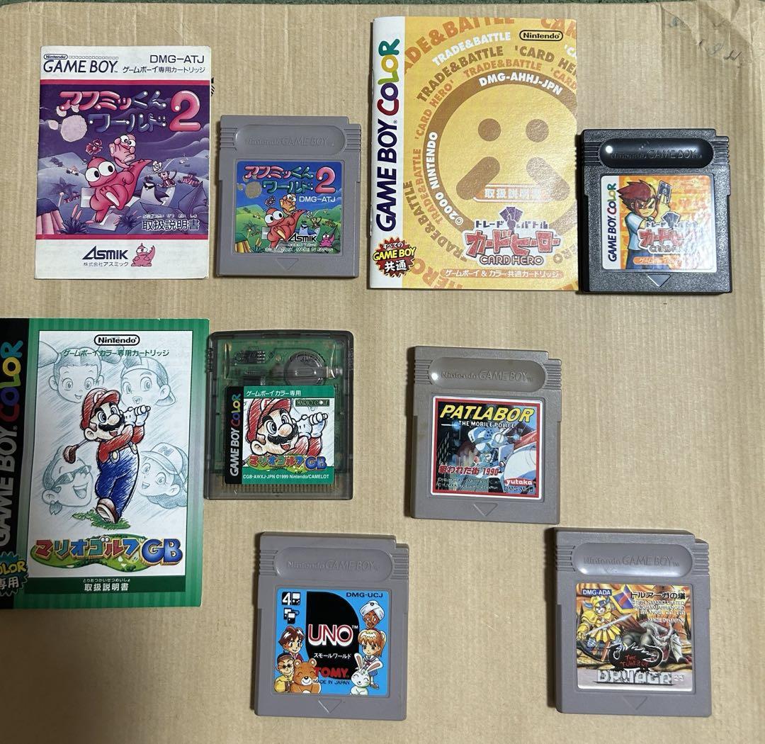 Game Boy Soft Mario Golf Druaga's Tower Patlabor Card Hero