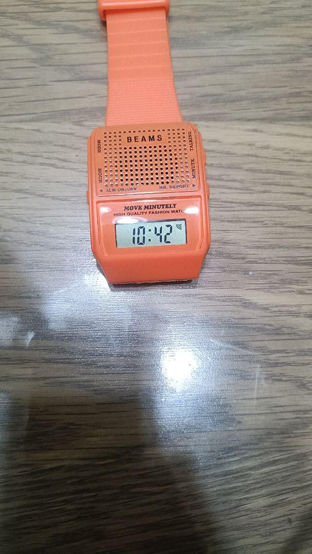 New BEAMS Talking Watch Orange