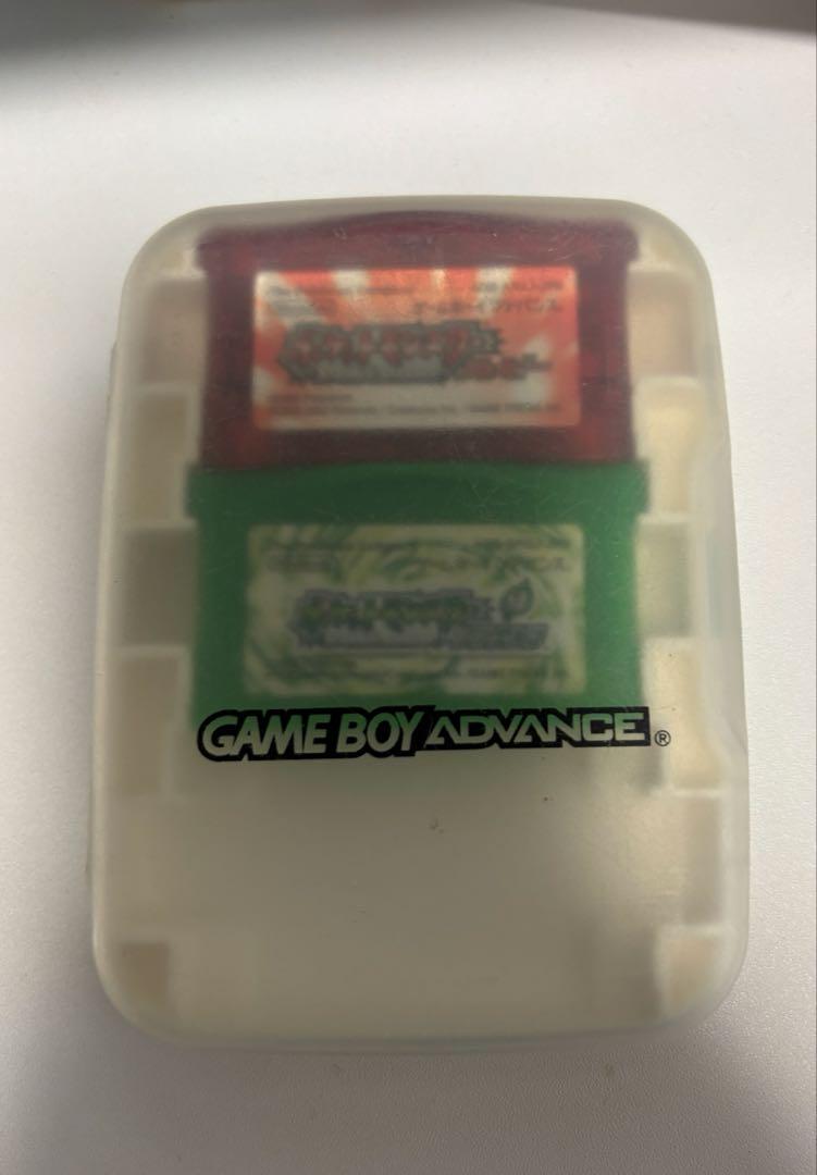 2 Points Pokémon LeafGreen Ruby (with Case)