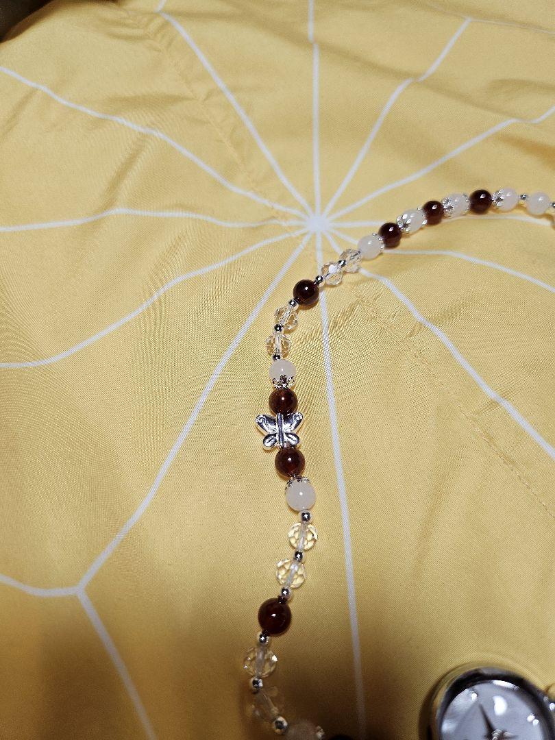 Natural Garnet Stone Bangle Winding Watch