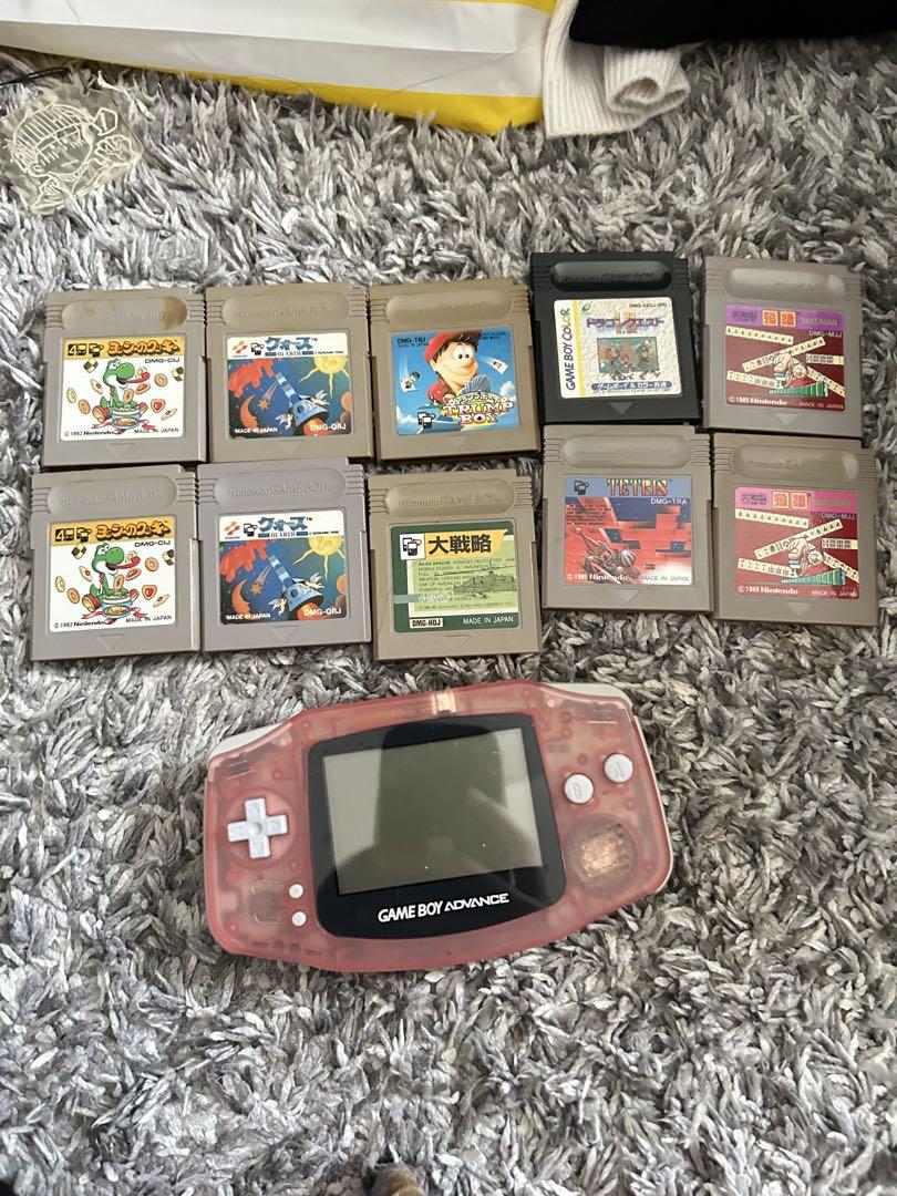 Game Boy Advance Clear Pink Set