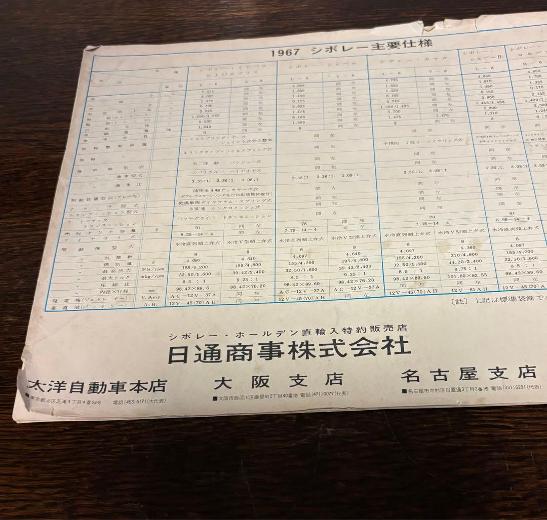 1967 Chevrolet Camaro Catalog Official Dealer Rare