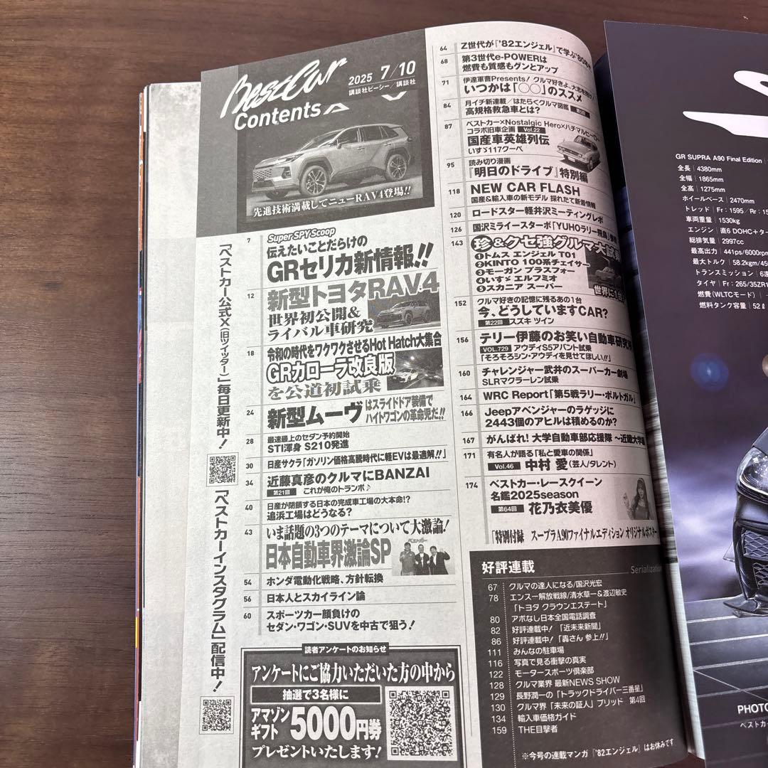 Best Car July 10, 2025 Issue Supra Final Shoot Poster Special Bonus