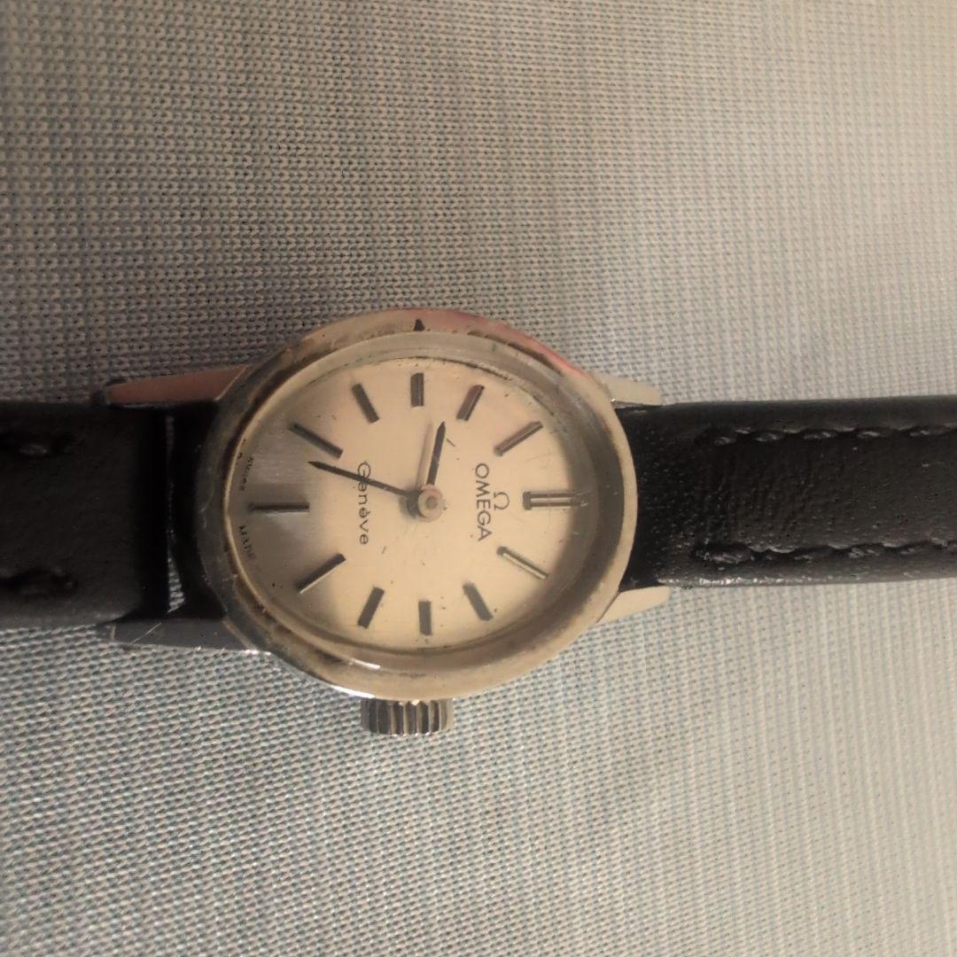Omega Geneve Hand-Wound Watch Silver/Black
