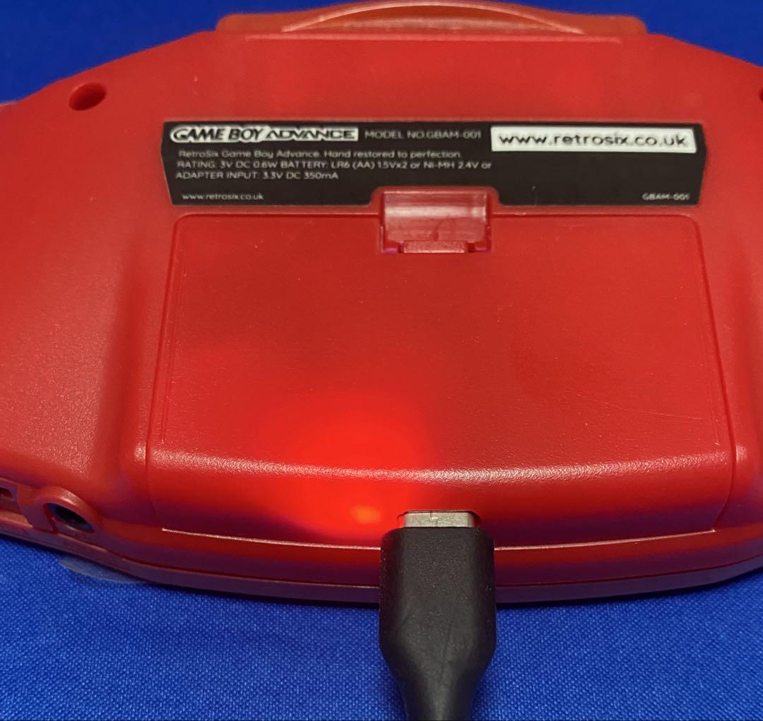 GBA Game Boy Advance Red Custom Console IPS Screen