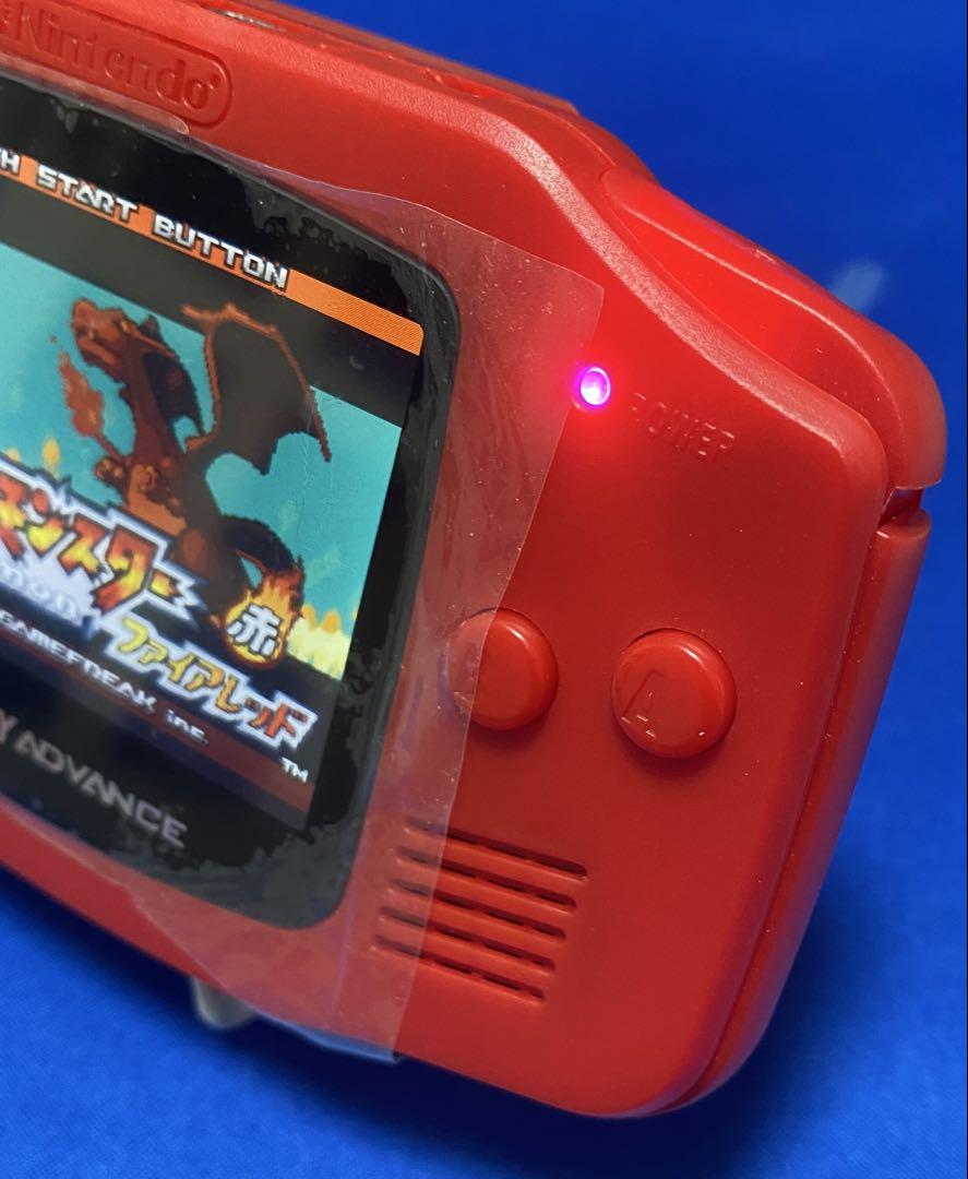 GBA Game Boy Advance Red Custom Console IPS Screen