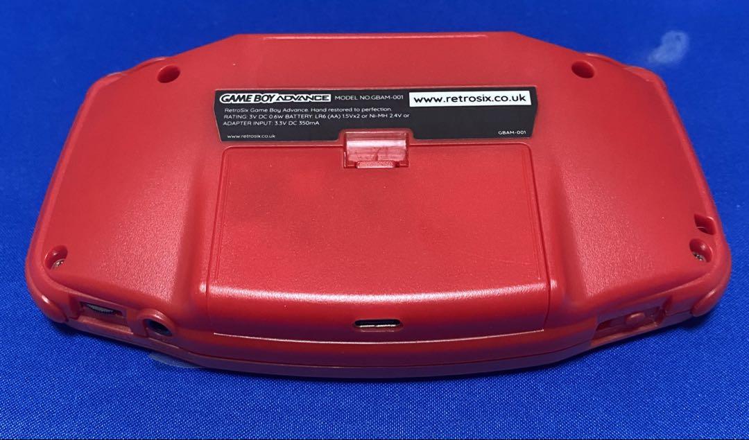 GBA Game Boy Advance Red Custom Console IPS Screen