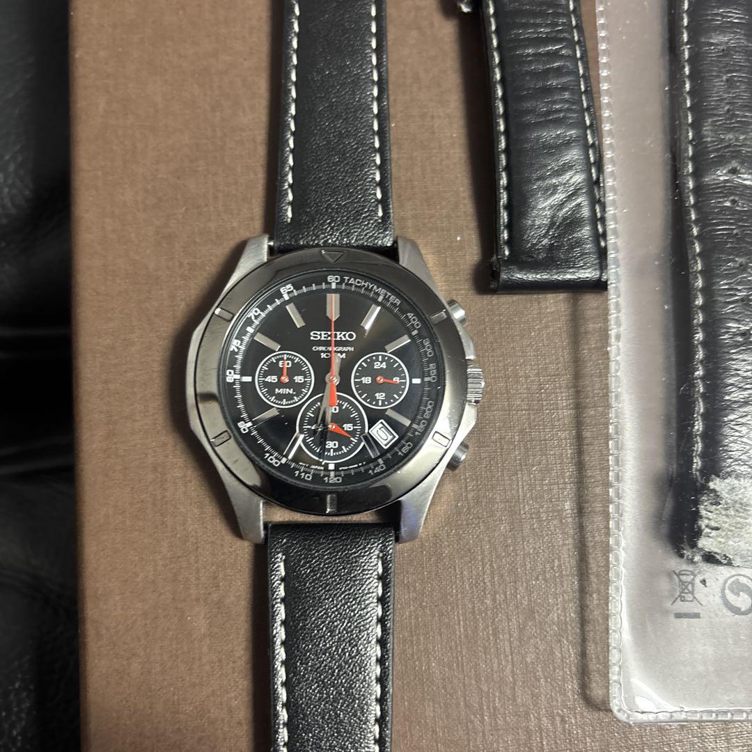 SEIKO Chronograph Black Watch