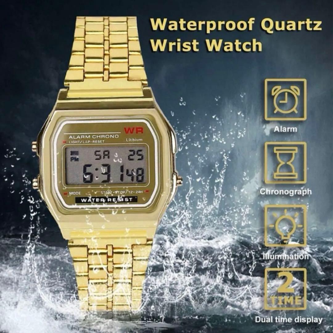 Ladies Digital Rose Gold Watch