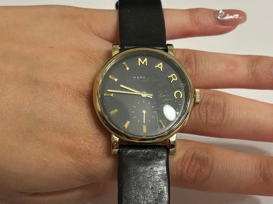 Black Leather Watch/MARC BY MARC JACOBS