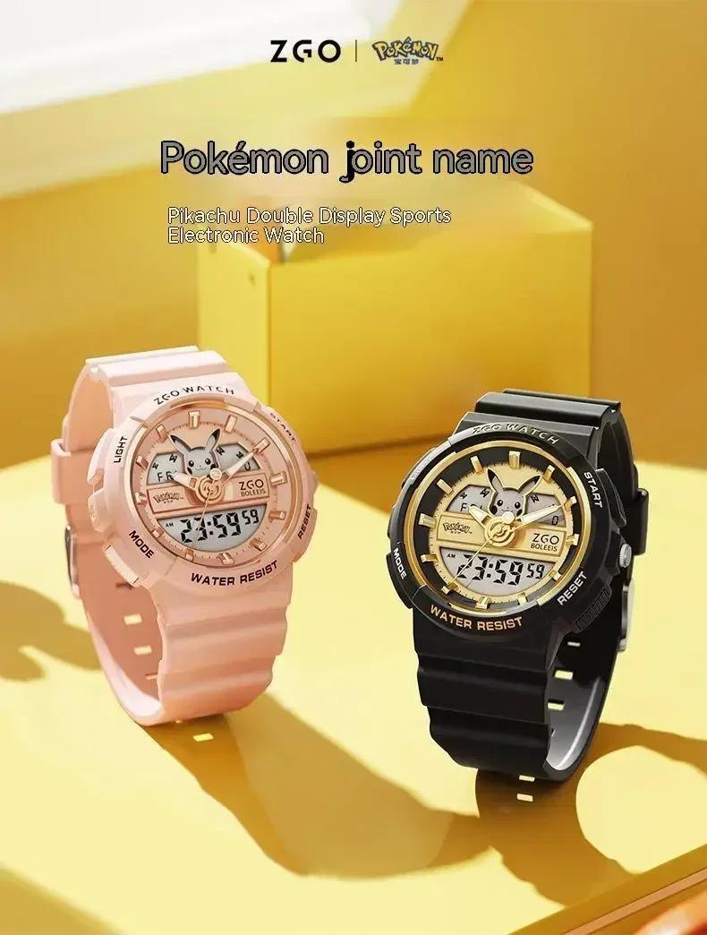 Pikachu Watch Overseas Made Pokemon White Analog Digital Official Product