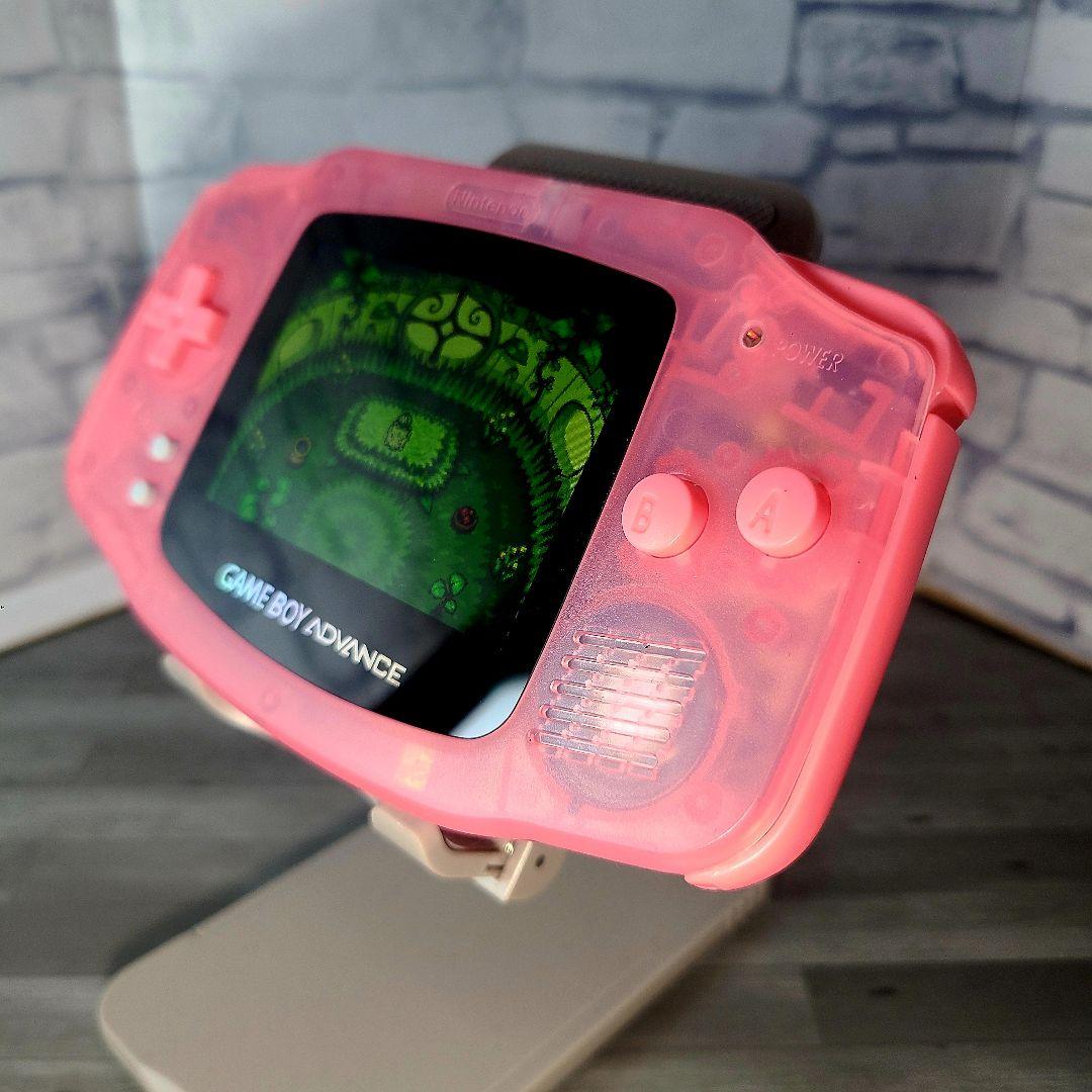 GBA Game Boy Advance Console IPS LCD v5 Clear Pink