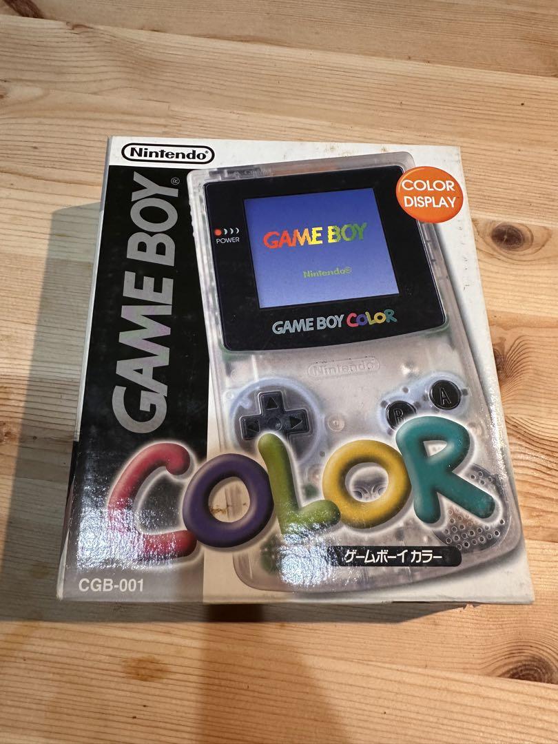 Game Boy Color Console Clear Skeleton Box Included Instruction Manual
