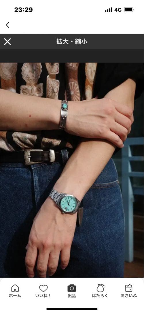 Turquoise Blue Dial Automatic Watch Explorer 1 Style Fine Condition