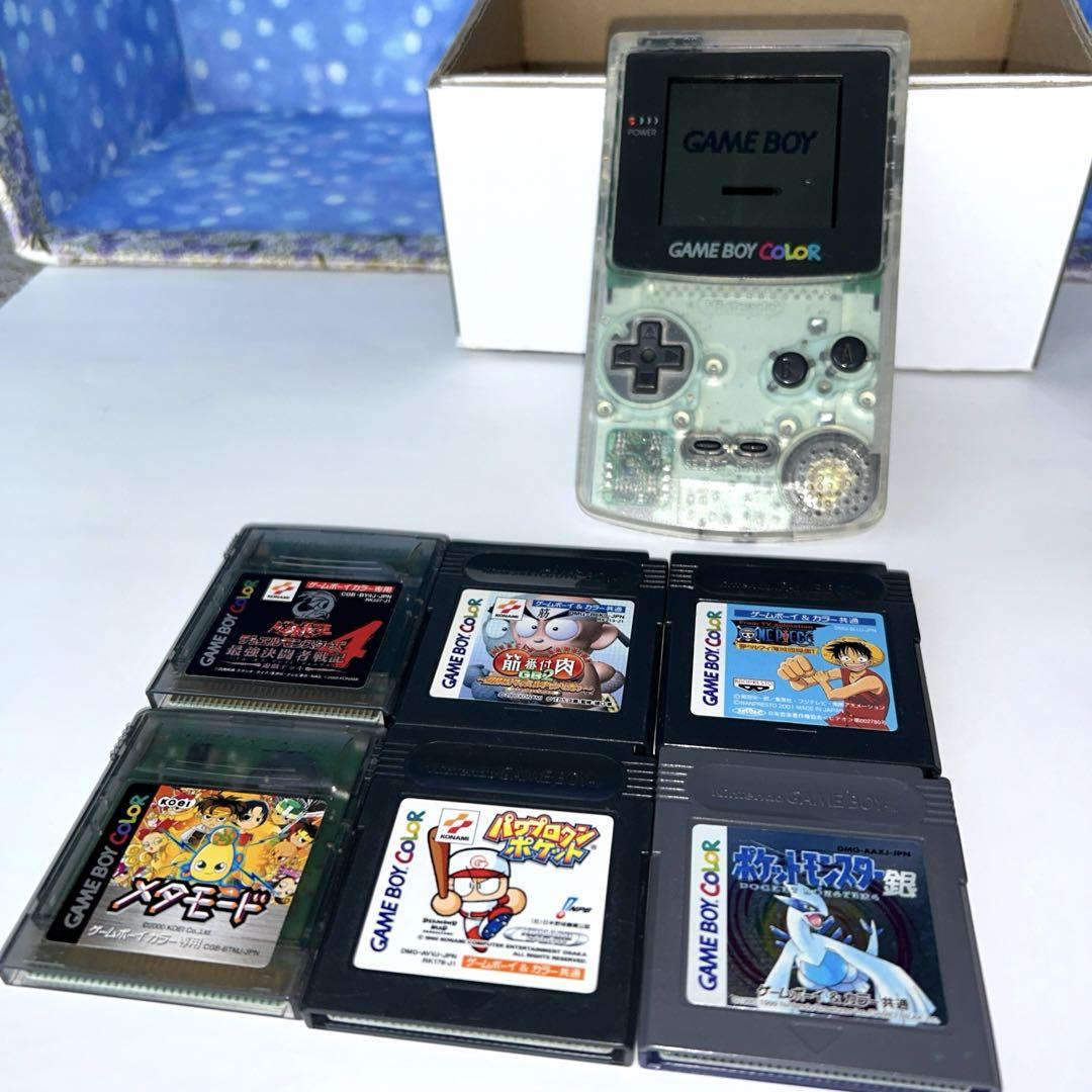 Game Boy Color Body Clear and 6 Software