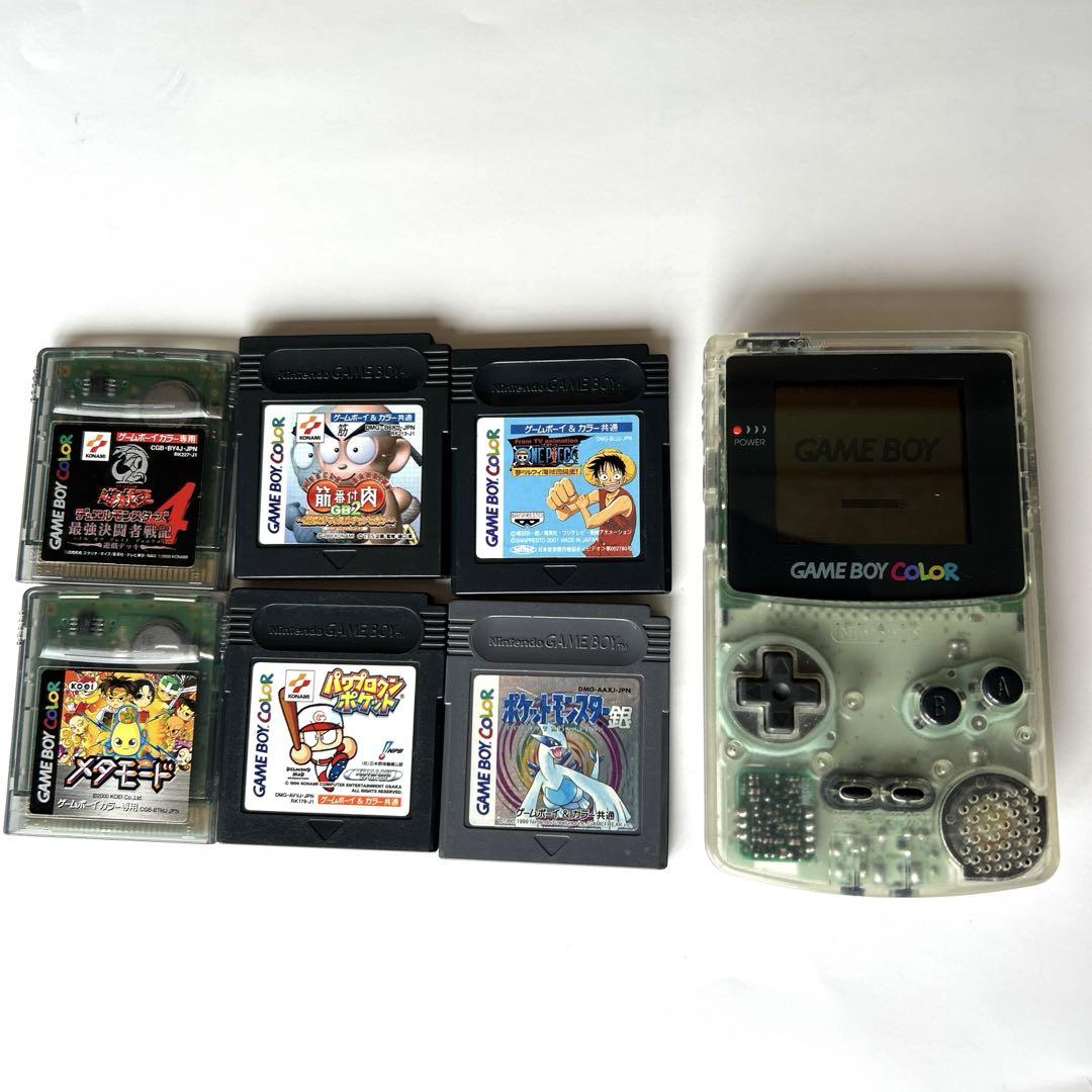 Game Boy Color Body Clear and 6 Software