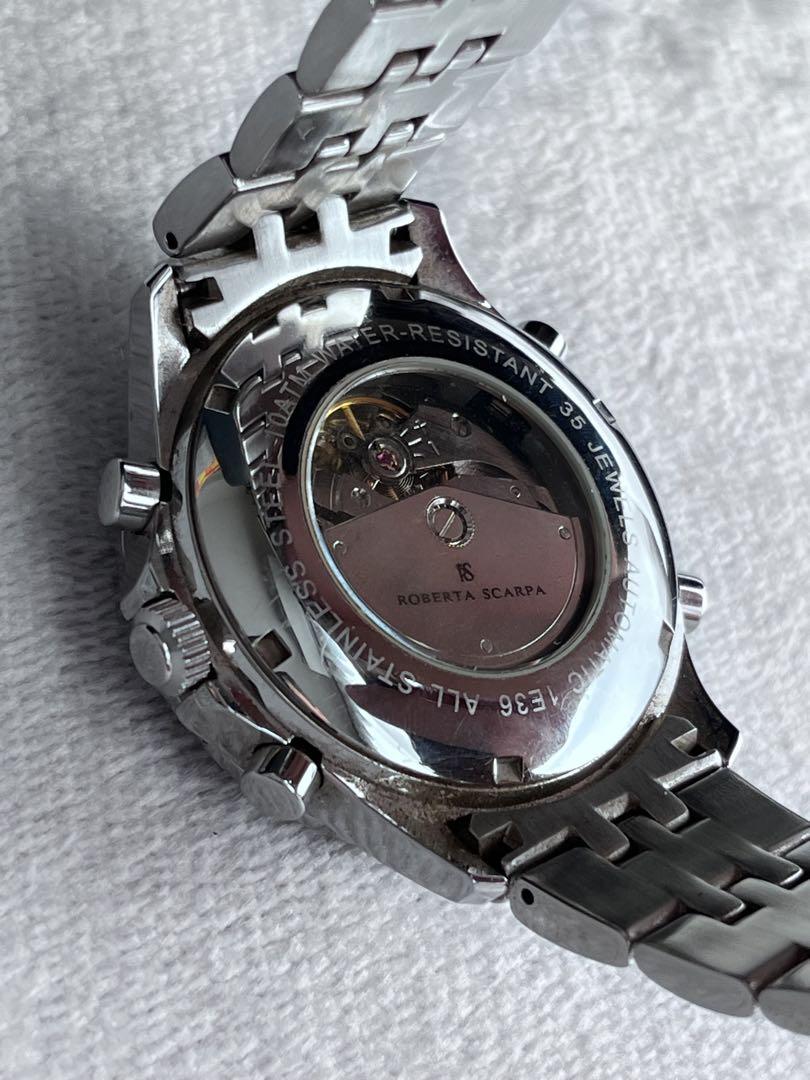 Beautiful Condition Working Roberta Scarpa Automatic Chronograph Black
