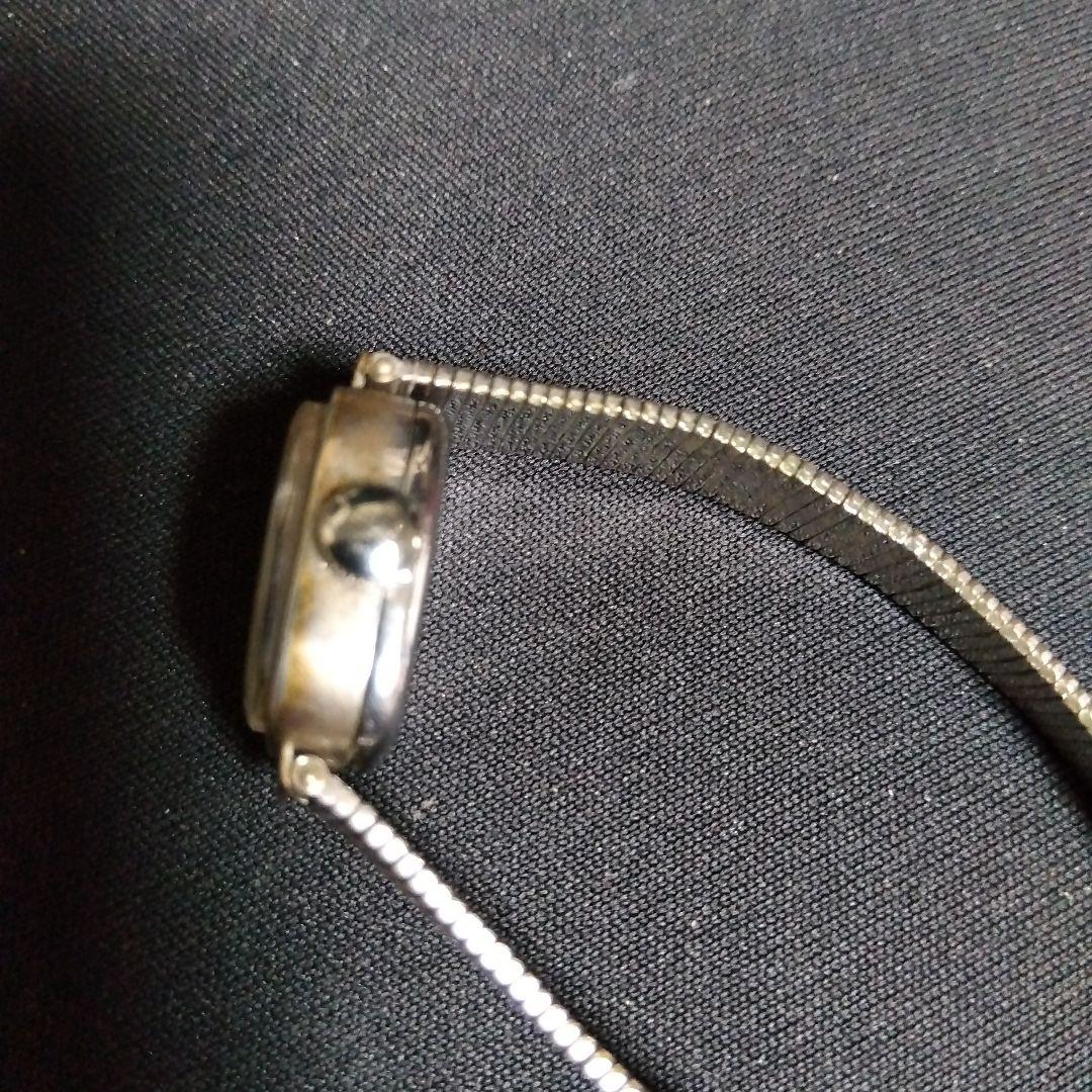 Technos Silver Rectangular Case Winding Watch