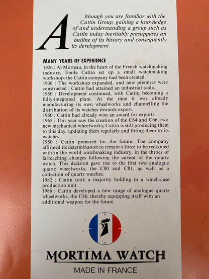 Mortima Pocket Watch French Made