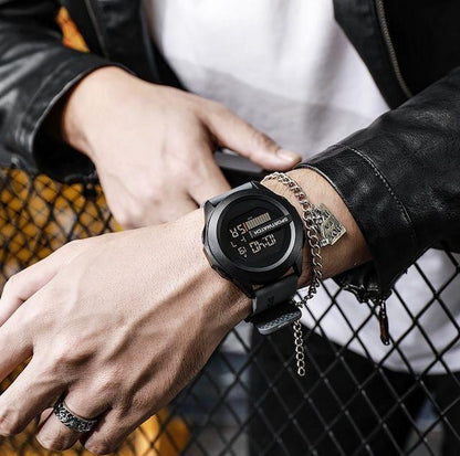 Unisex LED Water-Resistant Sports Digital Watch Gray