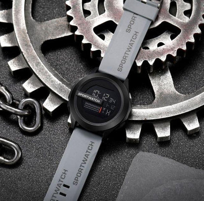 Unisex LED Water-Resistant Sports Digital Watch Gray