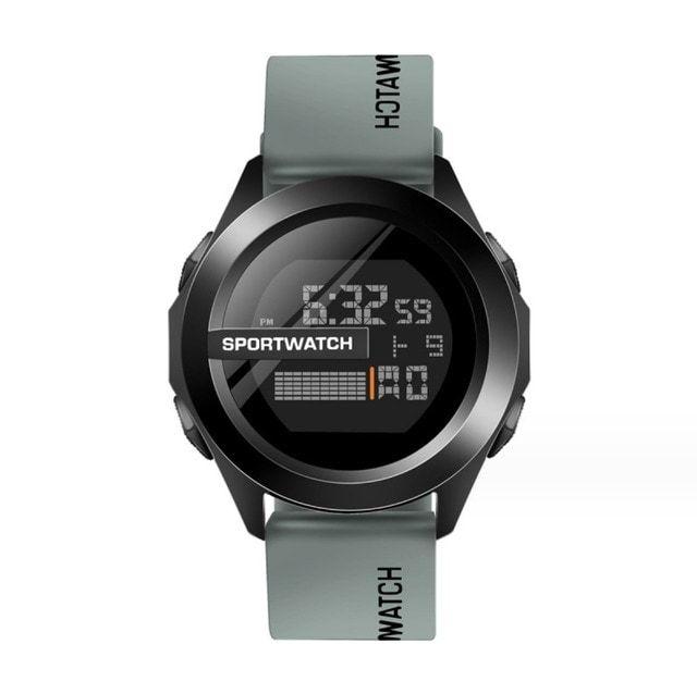Unisex LED Water-Resistant Sports Digital Watch Gray