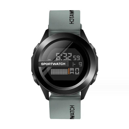 Unisex LED Water-Resistant Sports Digital Watch Gray
