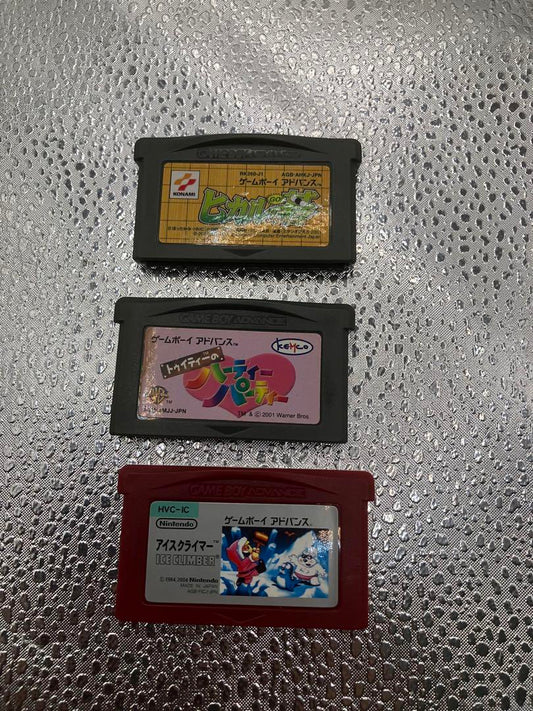 GBA Game Software 3-Pack, Tested Working Hikaru no Go/Tweety/Ice Climber