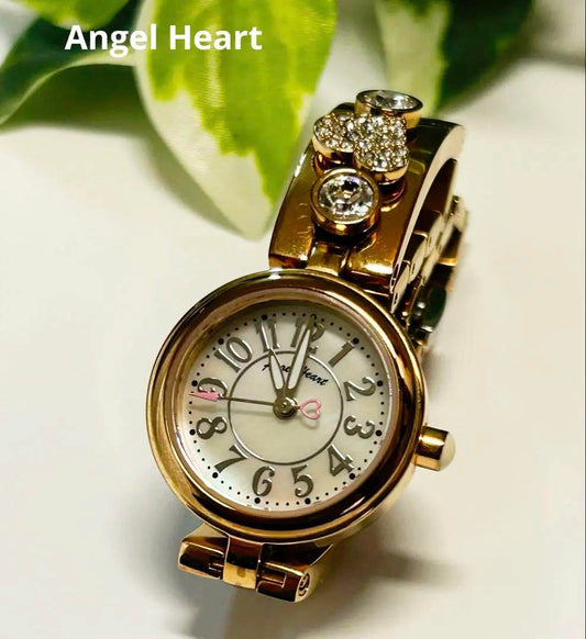 Angel Heart Gold Watch Star Heart Stone